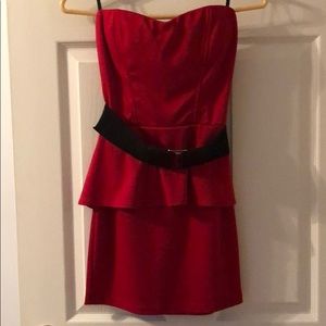 red guess dress